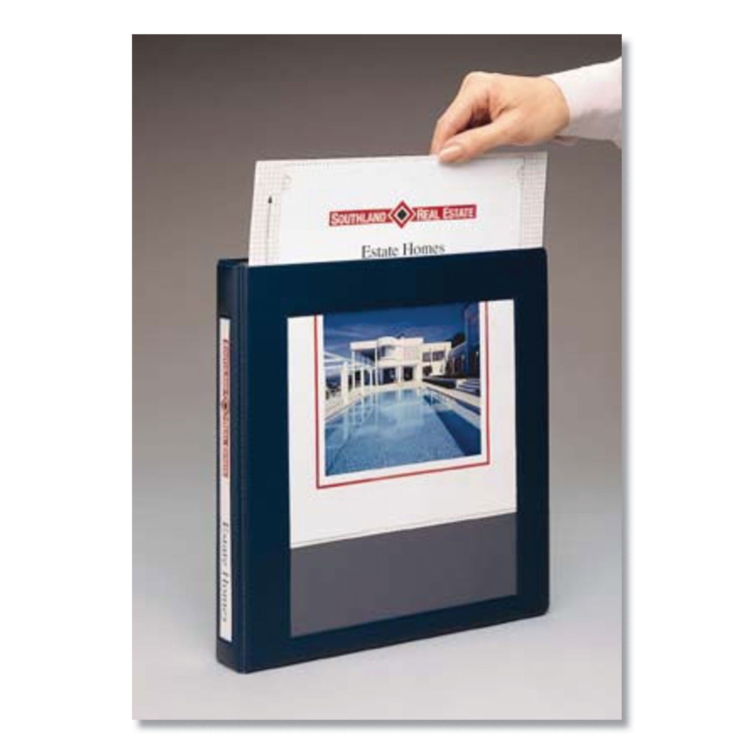 Avery Framed View Heavy-Duty Binders, 3 Rings, 0.5" Capacity, 11 x 8.5, Navy Blue (68051)