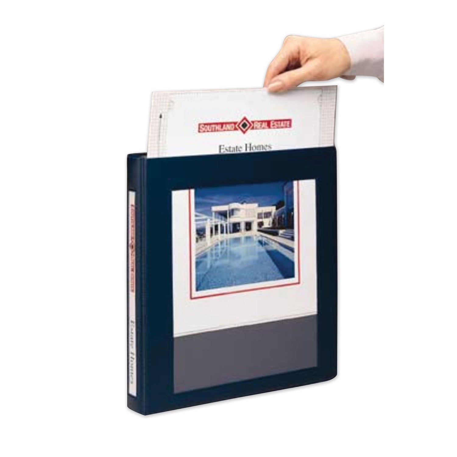 Avery Framed View Heavy-Duty Binders, 3 Rings, 1.5" Capacity, 11 x 8.5, Navy Blue (68059)