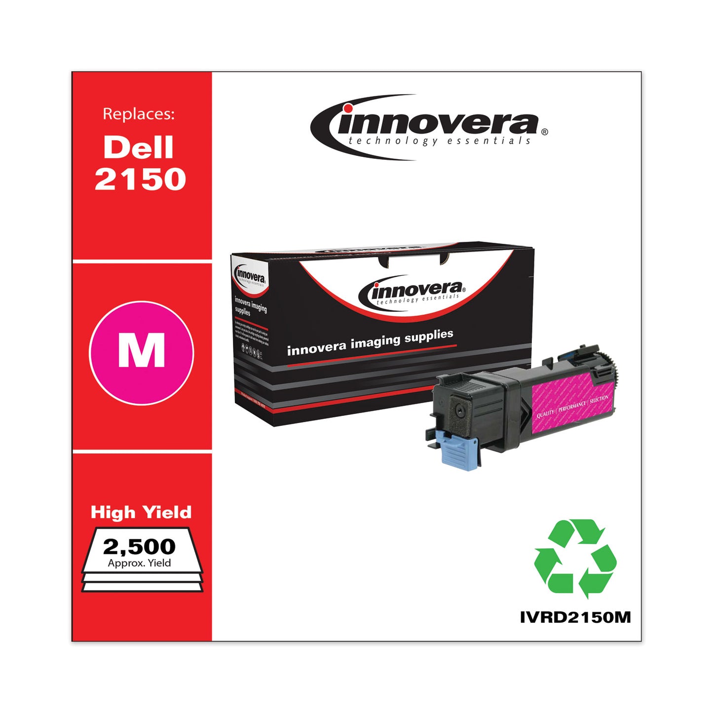 Innovera Remanufactured Magenta High-Yield Toner, Replacement for 331-0717, 2,500 Page-Yield (D2150M)