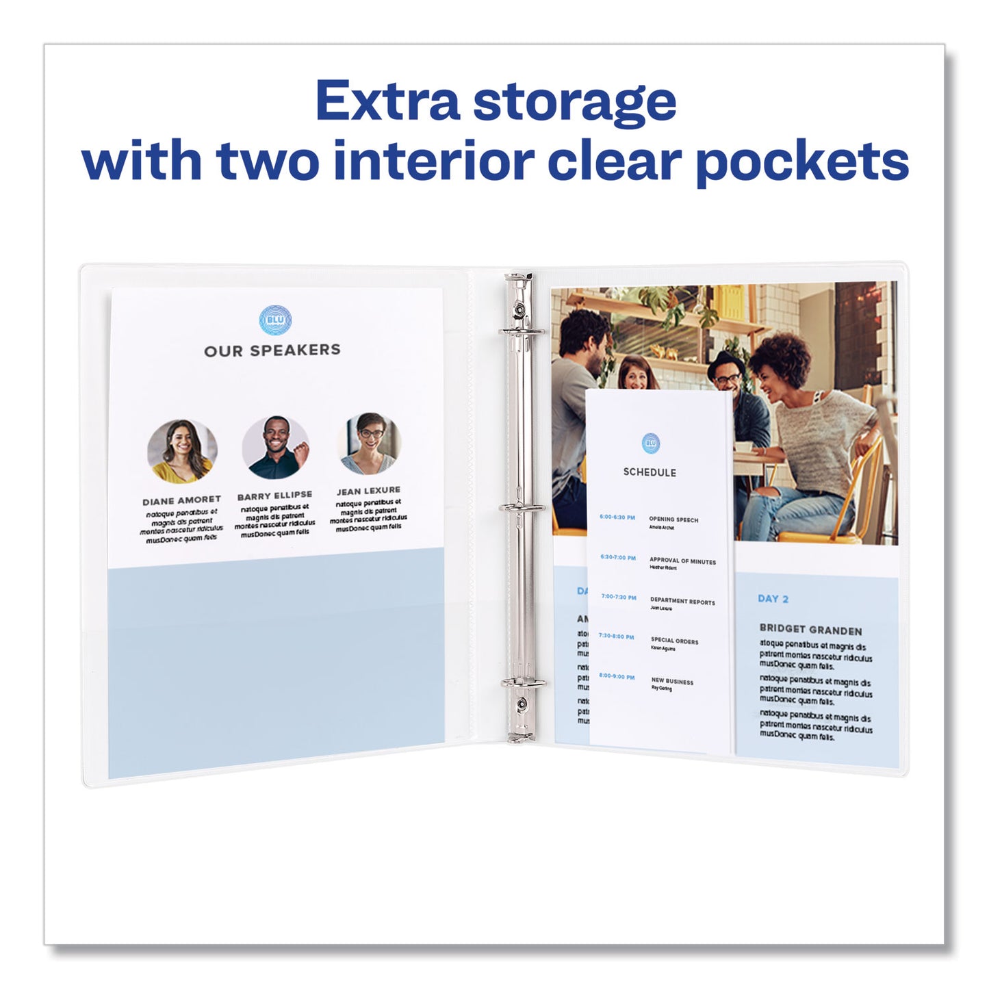 Avery Framed View Heavy-Duty Binders, 3 Rings, 0.5" Capacity, 11 x 8.5, White (68052)