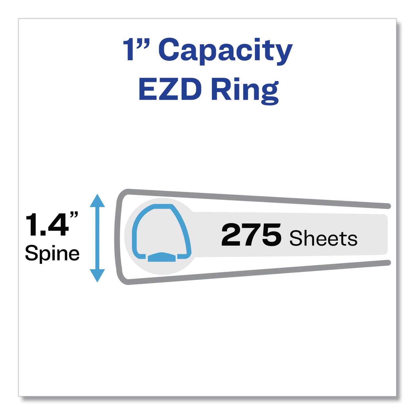 Avery Framed View Heavy-Duty Binders, 3 Rings, 1" Capacity, 11 x 8.5, White (68056)