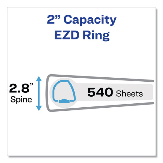 Avery Framed View Heavy-Duty Binders, 3 Rings, 2" Capacity, 11 x 8.5, White (68036)