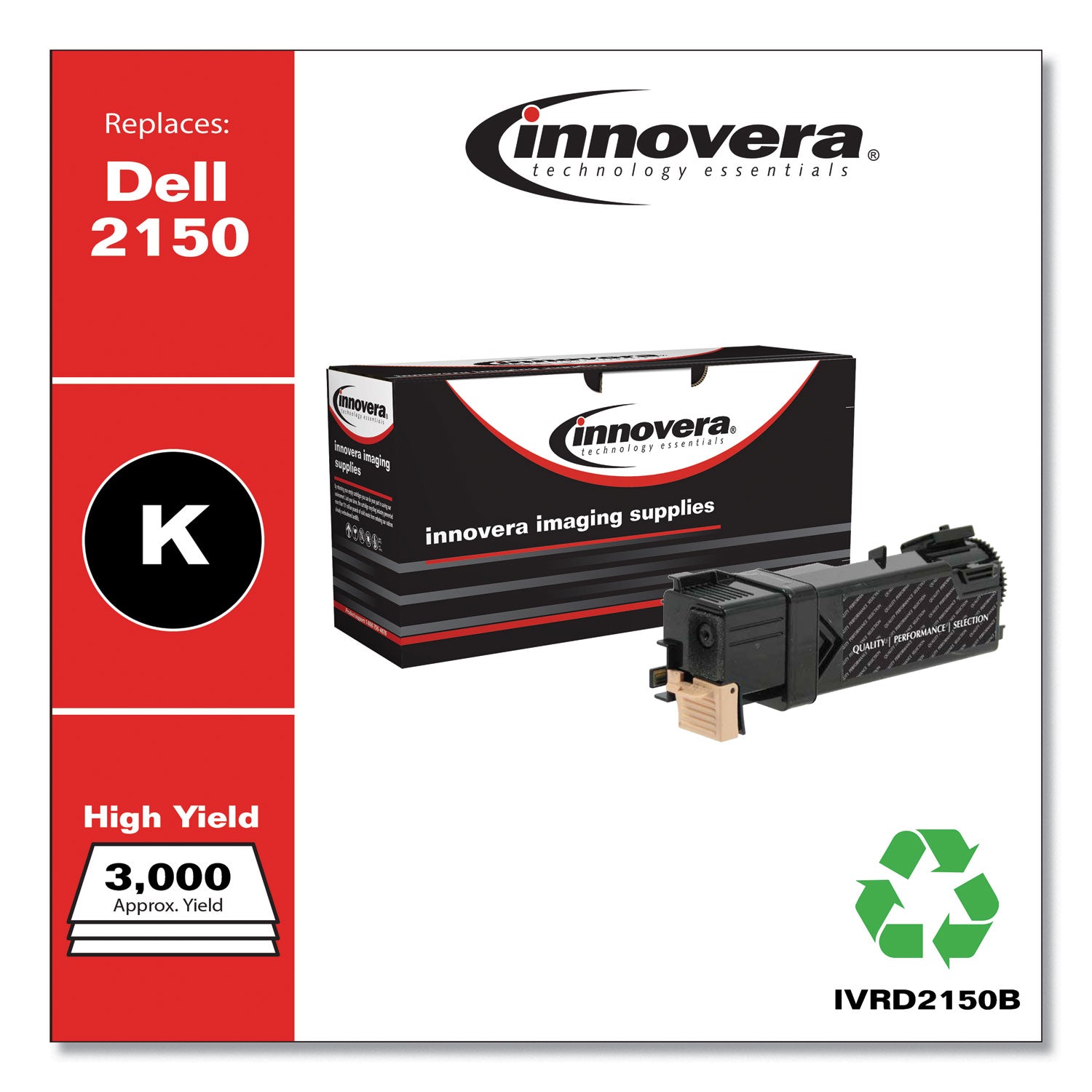 Innovera Remanufactured Black High-Yield Toner, Replacement for 331-0719, 3,000 Page-Yield (D2150B)