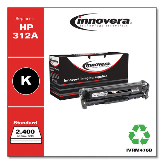 Innovera Remanufactured Black Toner, Replacement for 312A (CF380A), 2,400 Page-Yield (M476B)