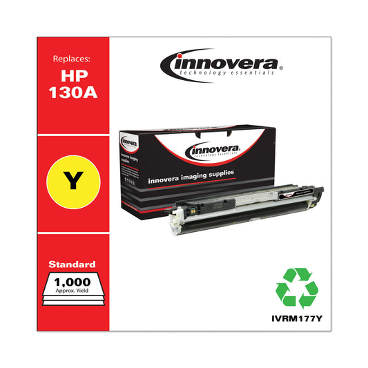 Innovera Remanufactured Yellow Toner, Replacement for 130A (CF352A), 1,000 Page-Yield (M177Y)