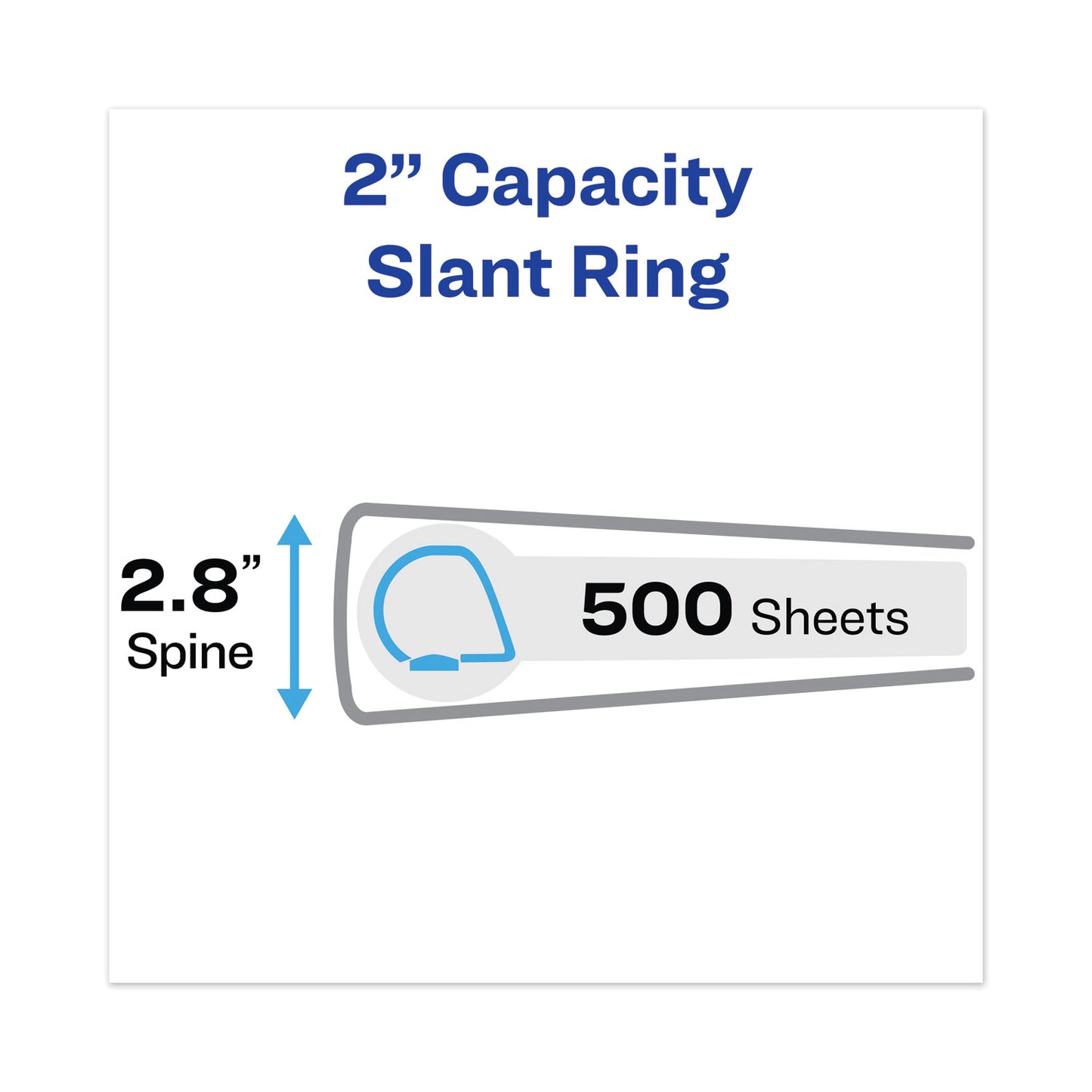 Avery Heavy-Duty View Binders, 3 Rings, 2" Capacity, 11 x 17, White (72126)