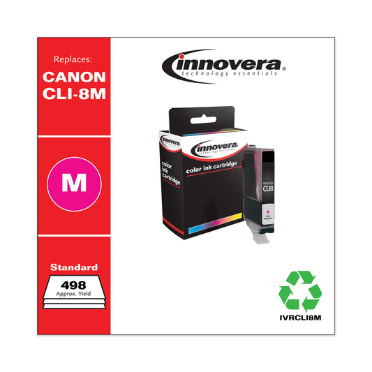 Innovera Remanufactured Magenta Ink, Replacement for CLI8M (0622B002), 498 Page-Yield