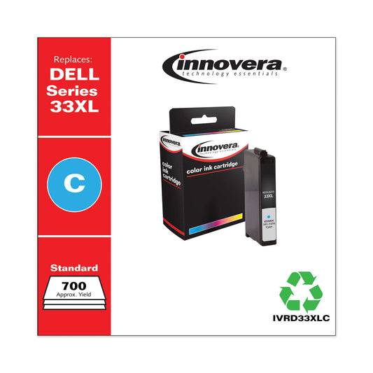 Innovera Remanufactured Cyan Ink, Replacement for 33XL (8DNKH331-7378), 700 Page-Yield (D33XLC)