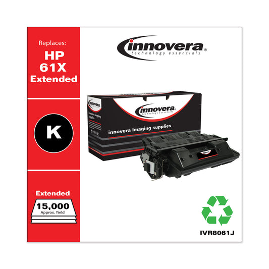 Innovera Remanufactured Black Extended-Yield Toner, Replacement for 61X (C8061XJ), 15,000 Page-Yield (8061J)
