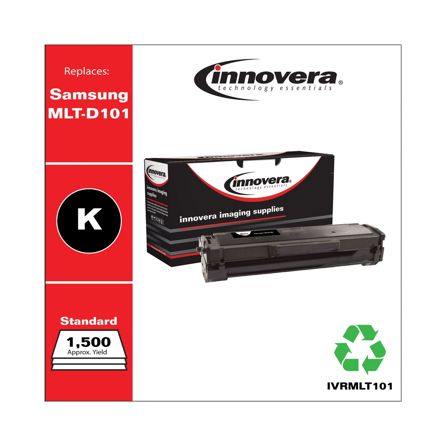 Innovera Remanufactured Black Toner, Replacement for MLT-D101S, 1,500 Page-Yield (MLT101)