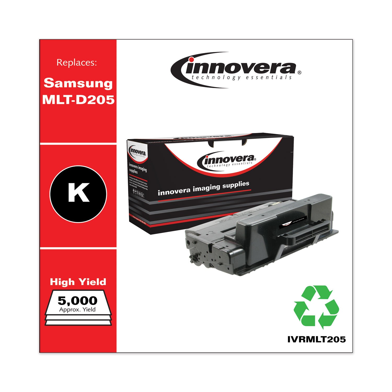 Innovera Remanufactured Black Toner, Replacement for MLT-D205L, 5,000 Page-Yield (MLT205)