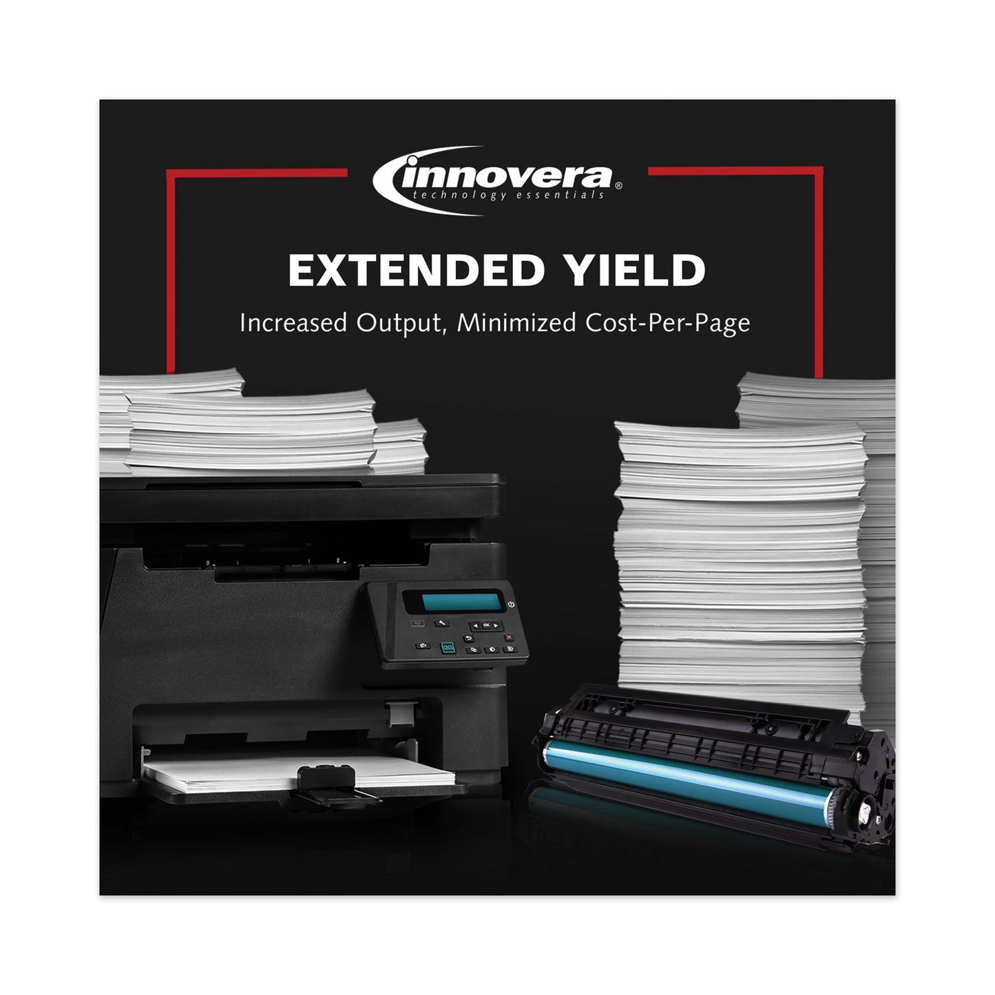 Innovera Remanufactured Black Extended-Yield Toner, Replacement for 64A (CC364AJ), 18,000 Page-Yield