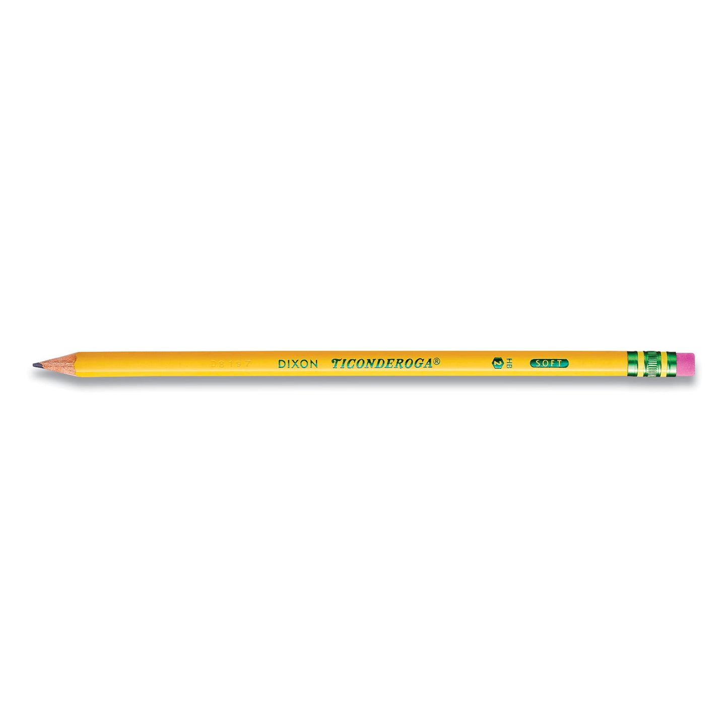 Ticonderoga Pre-Sharpened Pencil, HB (#2), Black Lead, Yellow Barrel, 18/Pack (13818)