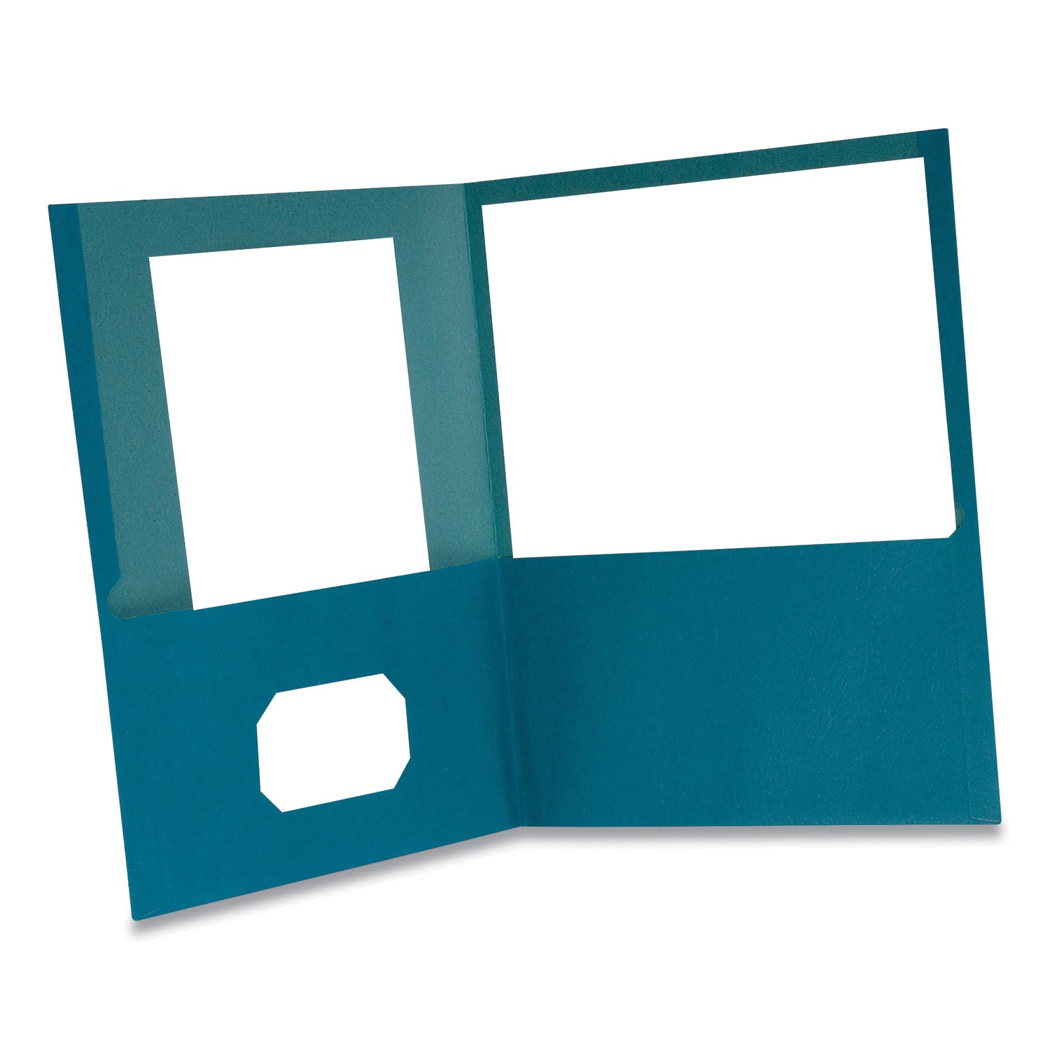 Earthwise by Oxford 100% Recycled Paper Twin-Pocket Portfolio, 100-Sheet Capacity, 11 x 8.5, Blue 10/Pack (00571)