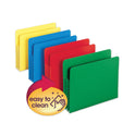 Smead Poly Drop Front File Pockets, 3.5" Expansion, Letter Size, Assorted Colors, 4/Box (73500)