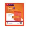 Smead Poly String and Button Interoffice Envelopes, Open-End (Vertical), 9.75 x 11.63, Transparent Red, 5/Pack (89547)