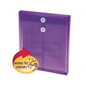 Smead Poly String and Button Interoffice Envelopes, Open-End (Vertical), 9.75 x 11.63, Transparent Purple, 5/Pack (89544)