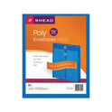 Smead Poly String and Button Interoffice Envelopes, Open-End (Vertical), 9.75 x 11.63, Transparent Blue, 5/Pack (89542)