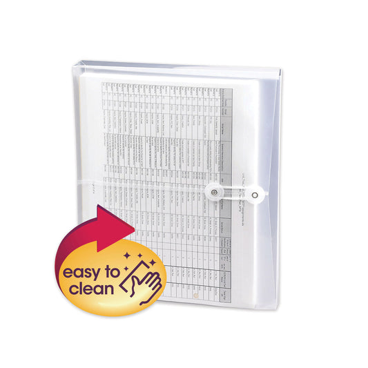 Smead Poly String and Button Interoffice Envelopes, Open-Side (Horizontal), 9.75 x 11.63, Clear, 5/Pack (89521)