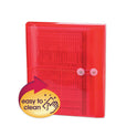 Smead Poly String and Button Interoffice Envelopes, Open-Side (Horizontal), 9.75 x 11.63, Transparent Red, 5/Pack (89527)