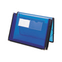 Smead Poly Wallets, 2.25" Expansion, 1 Section, Elastic Cord Closure, Letter Size, Translucent Blue (71953)