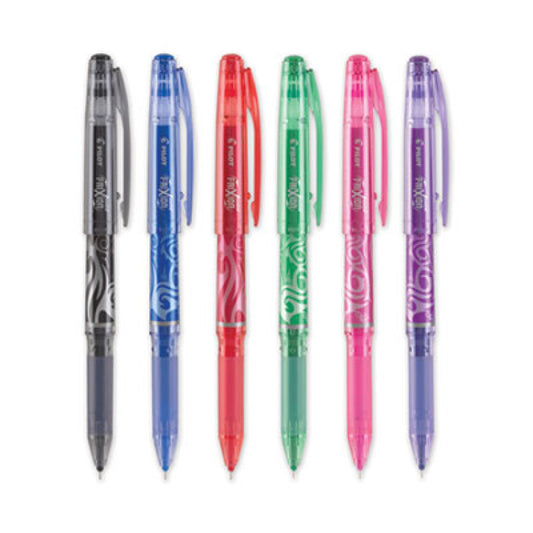 Pilot FriXion Ball Erasable Gel Pen, Stick, Extra-Fine 0.5 mm, Assorted Ink and Barrel Colors, 6/Pack (46524)