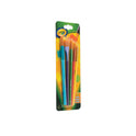 Crayola Arts and Craft Brush Set, Assorted Sizes, Natural Hair, Angled, Flat, Round, 5/Set (053506)