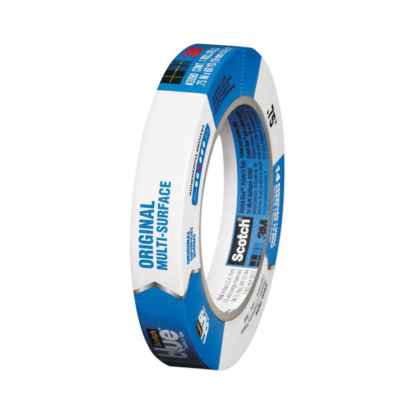ScotchBlue Original Multi-Surface Painter's Tape, 3" Core, 0.70" x 60 yds, Blue (70006576972)