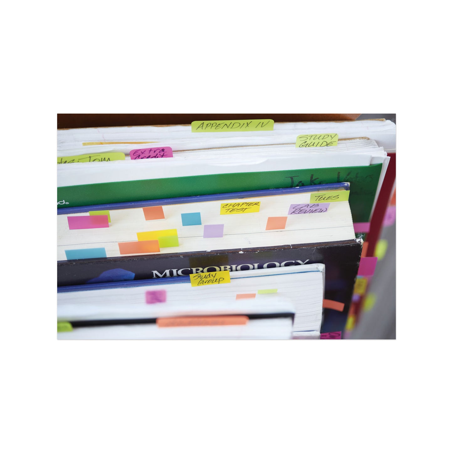 Post-it 0.94" Wide Flags with Dispenser, Bright Blue, Bright Green, Purple, 60 Flags (70071493244)