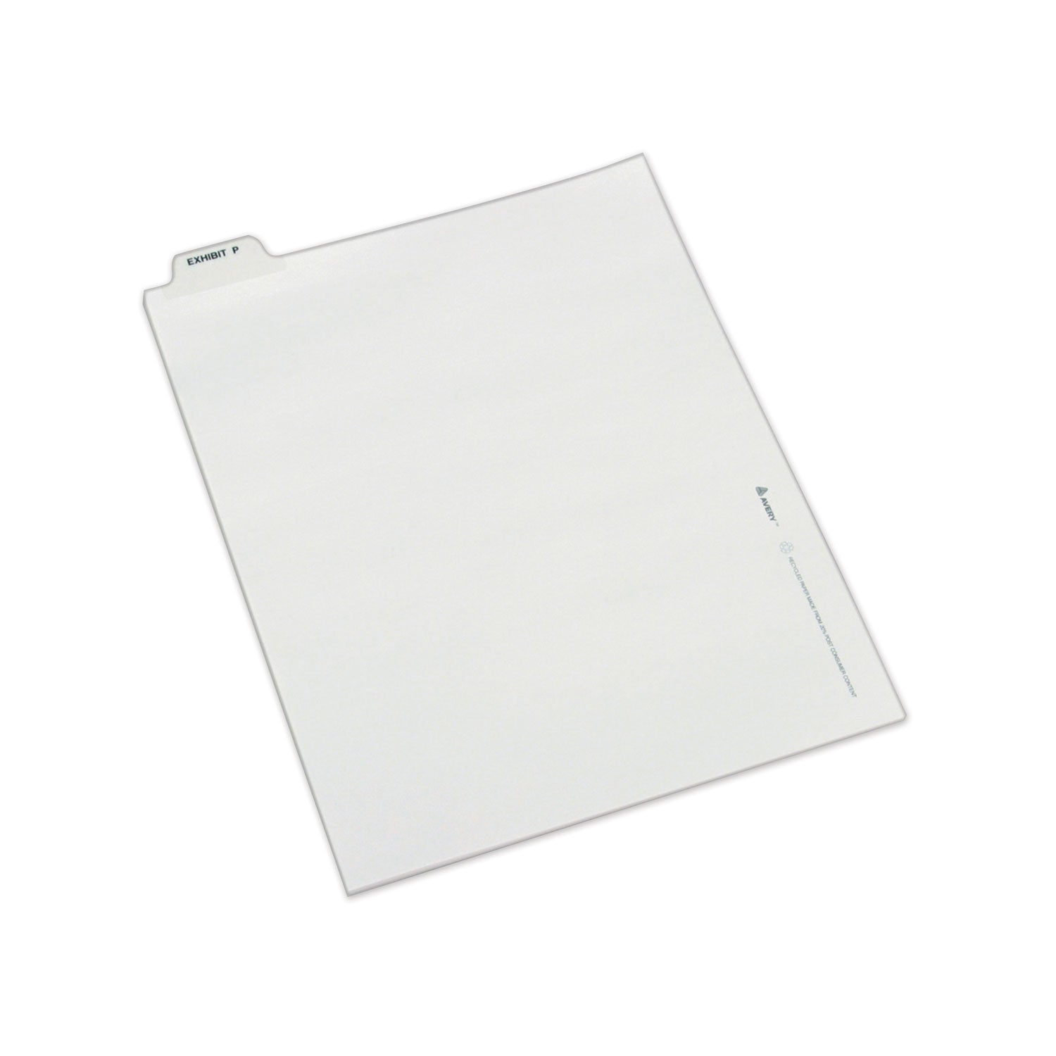 Avery-Style Preprinted Legal Bottom Tab Dividers, 26-Tab, Exhibit P, 11 x 8.5, White, 25/Pack (12389)