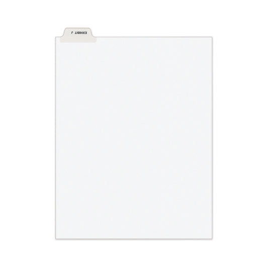 Avery-Style Preprinted Legal Bottom Tab Divider, 26-Tab, Exhibit J, 11 x 8.5, White, 25/PK (11949)