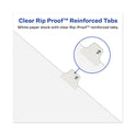 Avery-Style Preprinted Legal Bottom Tab Divider, 26-Tab, Exhibit F, 11 x 8.5, White, 25/PK (11945)