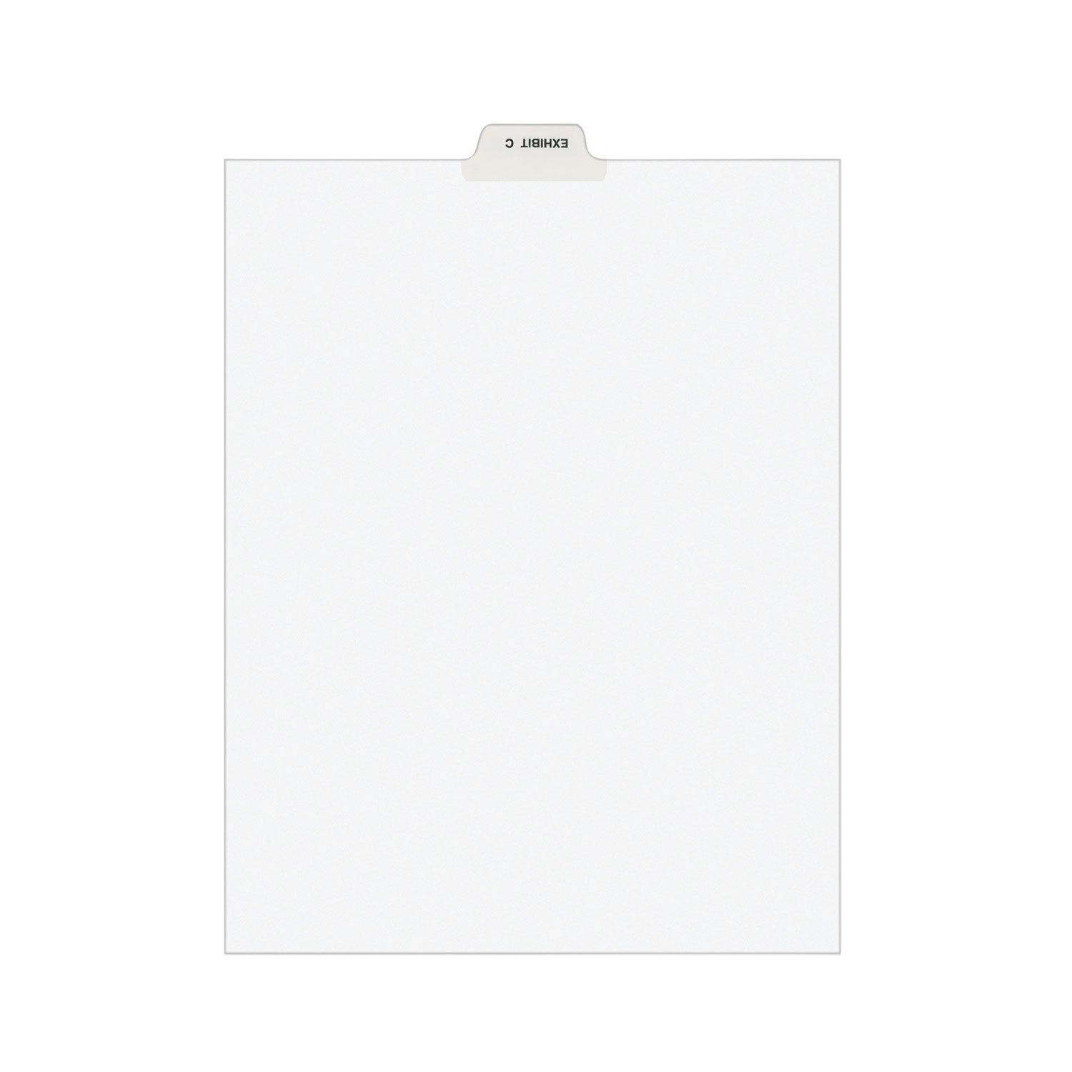 Avery-Style Preprinted Legal Bottom Tab Divider, 26-Tab, Exhibit C, 11 x 8.5, White, 25/PK (11942)