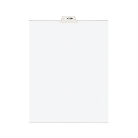 Avery-Style Preprinted Legal Bottom Tab Divider, 26-Tab, Exhibit C, 11 x 8.5, White, 25/PK (11942)