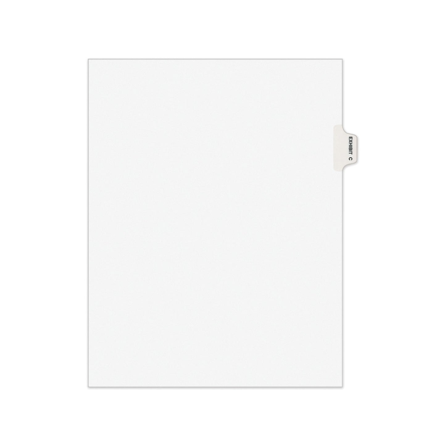 Avery-Style Preprinted Legal Side Tab Divider, 26-Tab, Exhibit C, 11 x 8.5, White, 25/Pack, (1373) (01373)