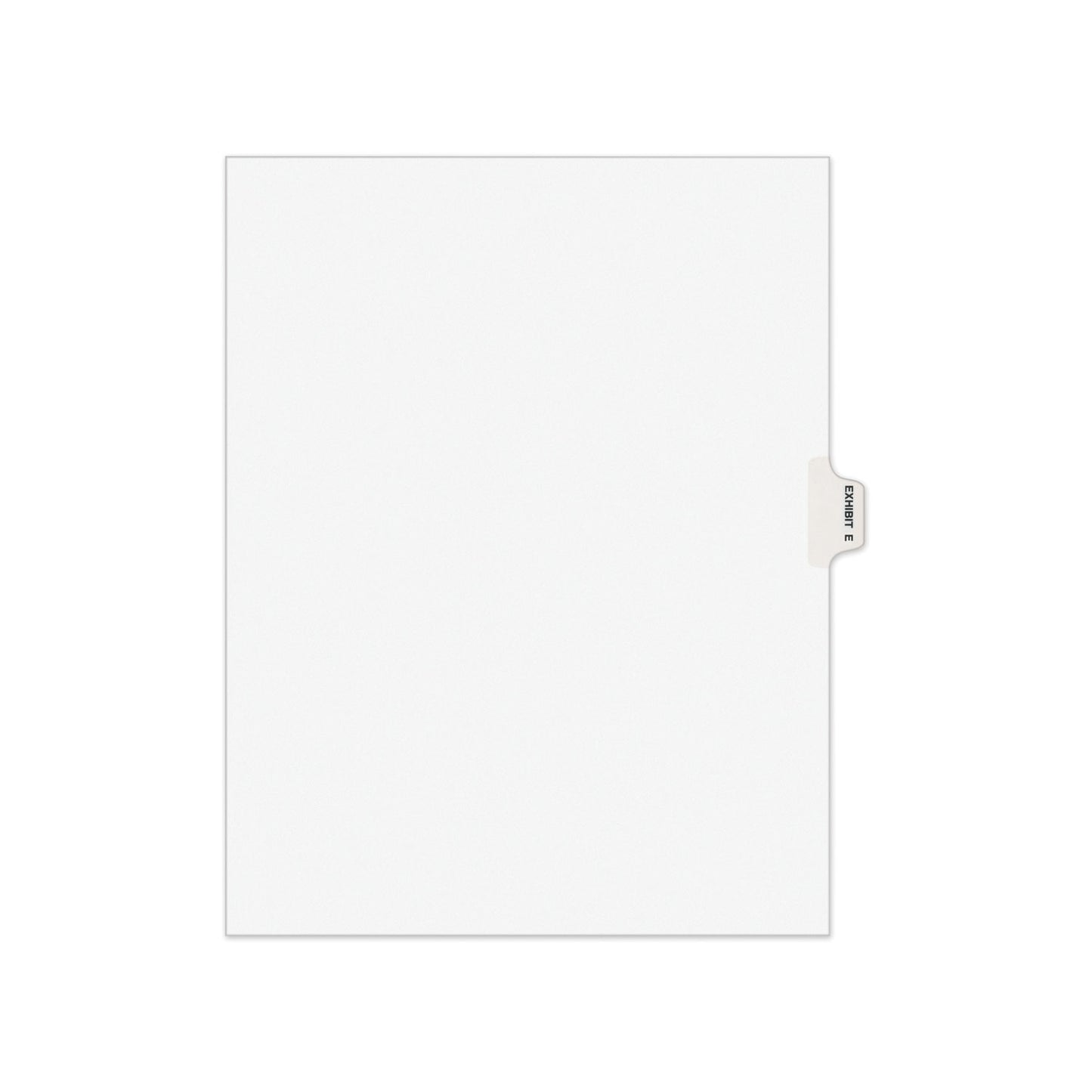 Avery-Style Preprinted Legal Side Tab Divider, 26-Tab, Exhibit E, 11 x 8.5, White, 25/Pack, (1375) (01375)