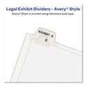 Avery-Style Preprinted Legal Bottom Tab Divider, 26-Tab, Exhibit F, 11 x 8.5, White, 25/PK (11945)
