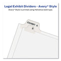 Avery-Style Preprinted Legal Bottom Tab Dividers, 26-Tab, Exhibit V, 11 x 8.5, White, 25/Pack (12395)