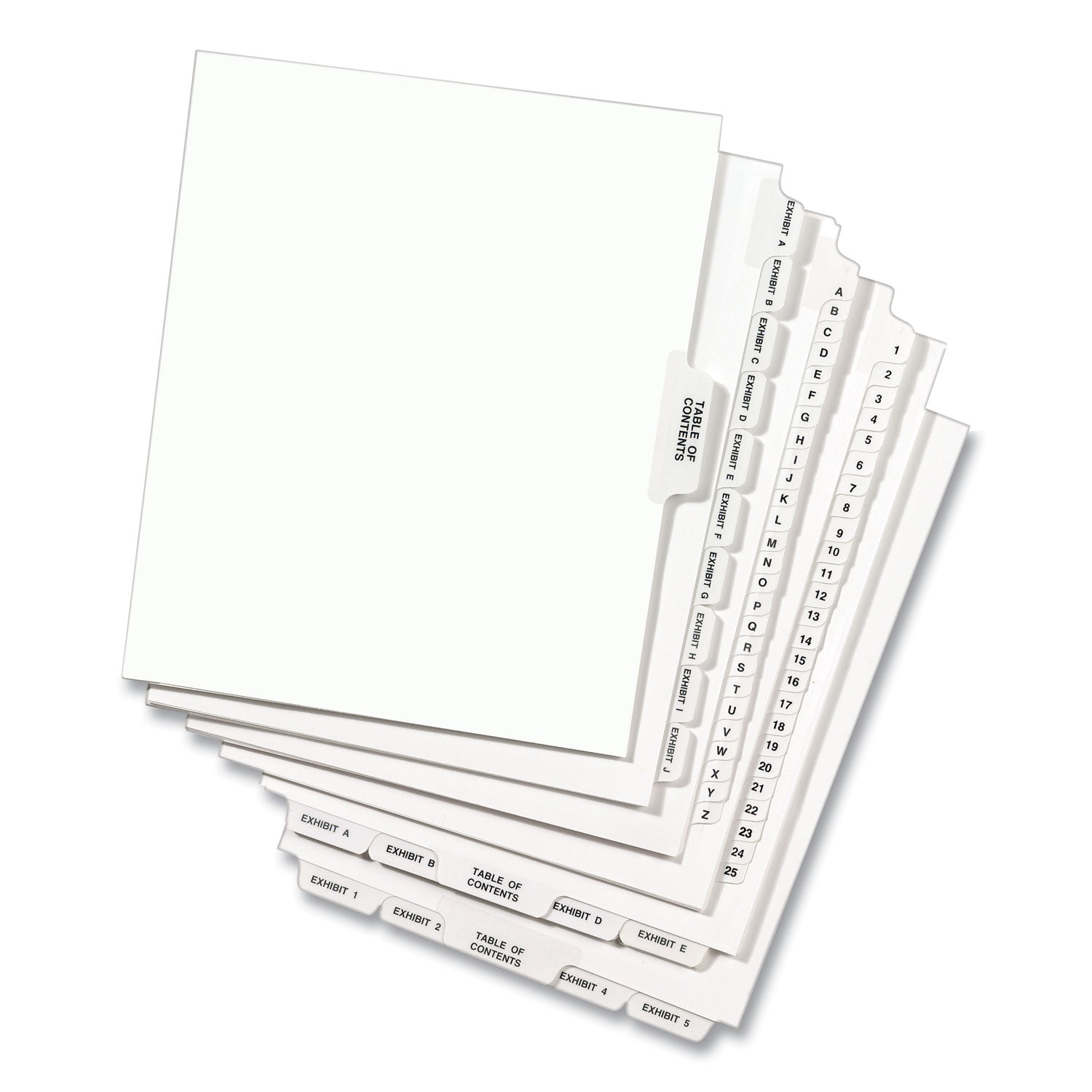 Avery-Style Preprinted Legal Side Tab Divider, 26-Tab, Exhibit C, 11 x 8.5, White, 25/Pack, (1373) (01373)