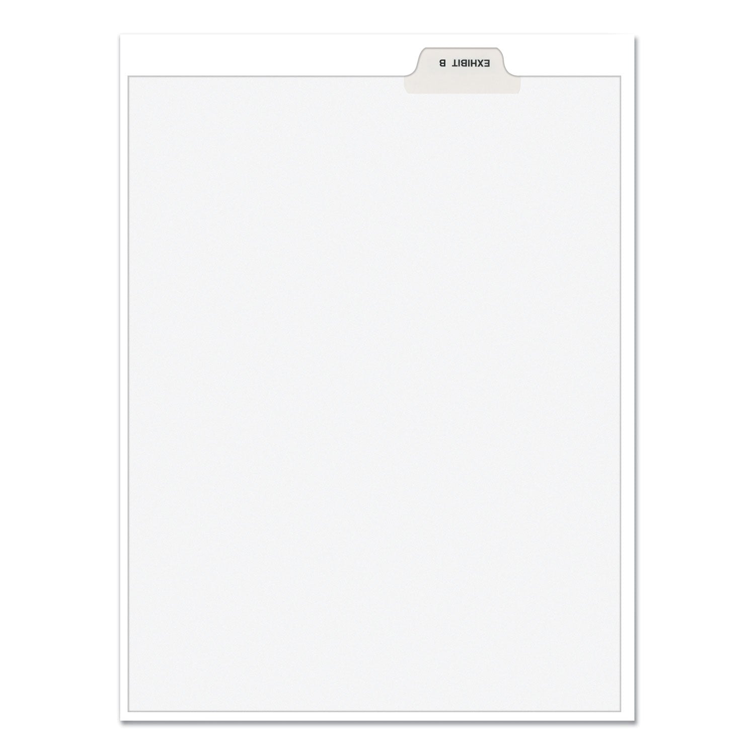 Avery-Style Preprinted Legal Bottom Tab Divider, 26-Tab, Exhibit B, 11 x 8.5, White, 25/PK (11941)