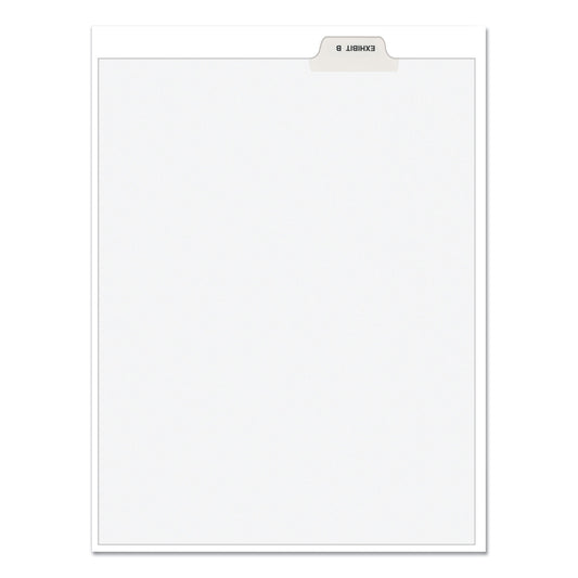 Avery-Style Preprinted Legal Bottom Tab Divider, 26-Tab, Exhibit B, 11 x 8.5, White, 25/PK (11941)