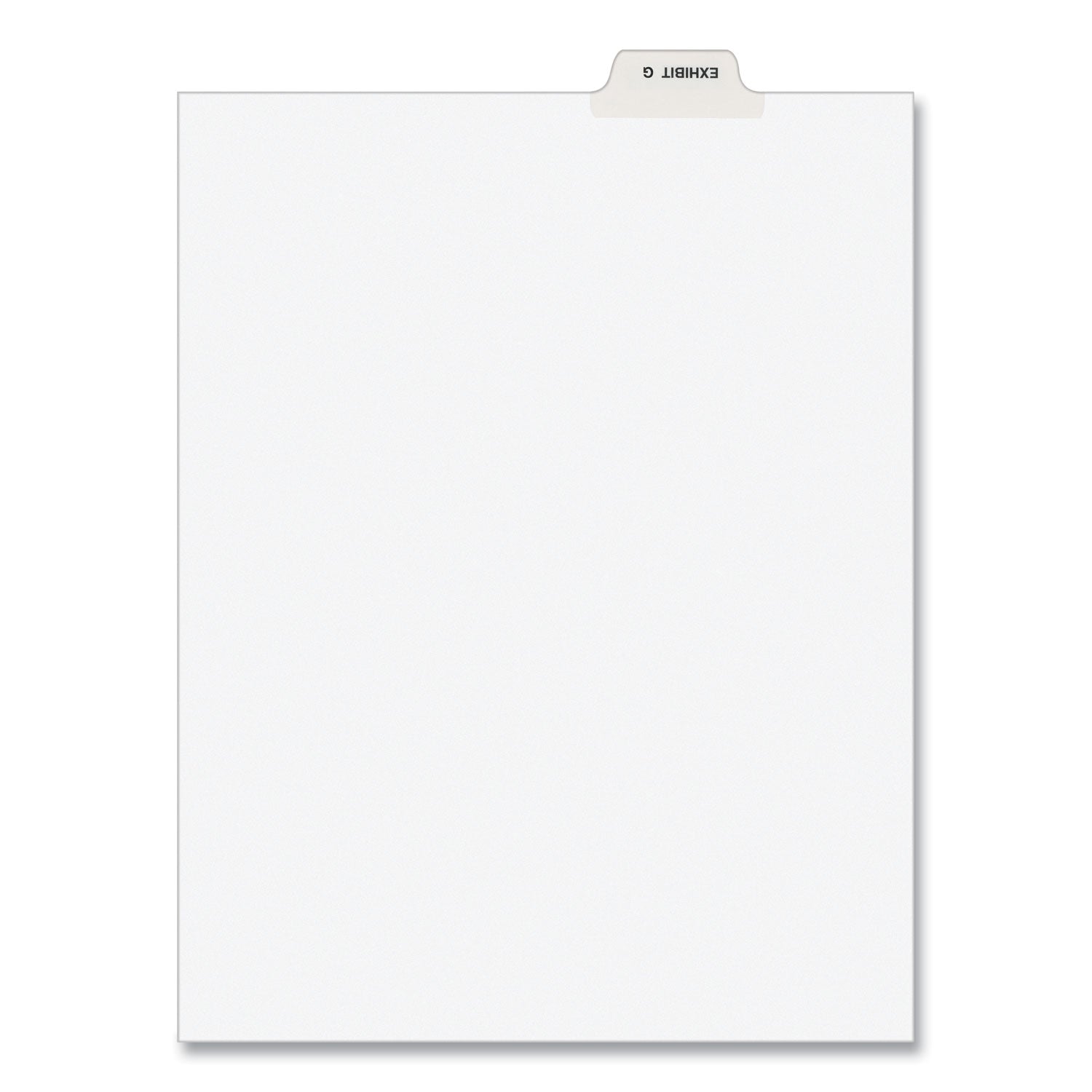 Avery-Style Preprinted Legal Bottom Tab Divider, 26-Tab, Exhibit G, 11 x 8.5, White, 25/PK (11946)