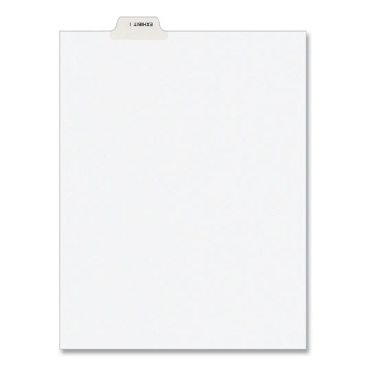 Avery-Style Preprinted Legal Bottom Tab Divider, 26-Tab, Exhibit I, 11 x 8.5, White, 25/PK (11948)