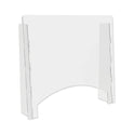 Deflecto Counter Top Barrier with Pass Thru, 27" x 6" x 23.75", Polycarbonate, Clear, 2/Carton (PBCTPC2724P)