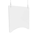 Deflecto Hanging Barrier, 23.75" x 23.75", Acrylic, Clear, 2/Carton (PBCHA2424)