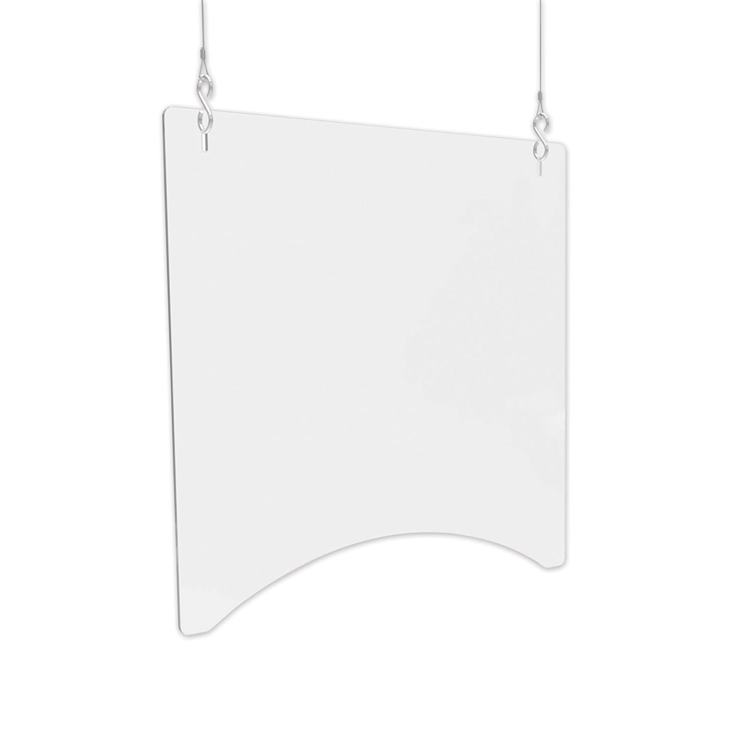 Deflecto Hanging Barrier, 23.75" x 35.75", Polycarbonate, Clear, 2/Carton (PBCHPC2436)