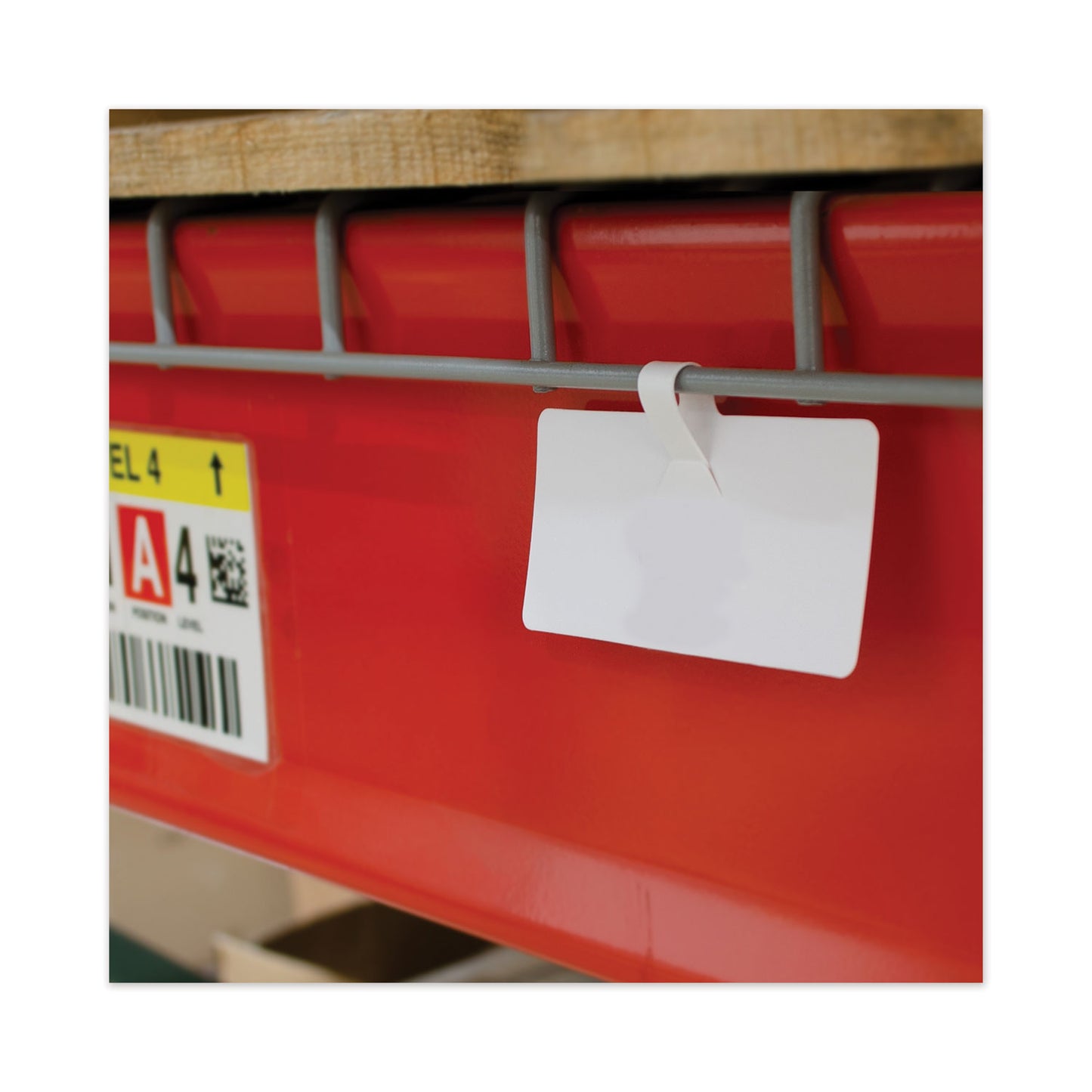 C-Line Wire Rack Shelf Tag, Side Load, 3.5 x 1.5, White, 10/Pack (87411)