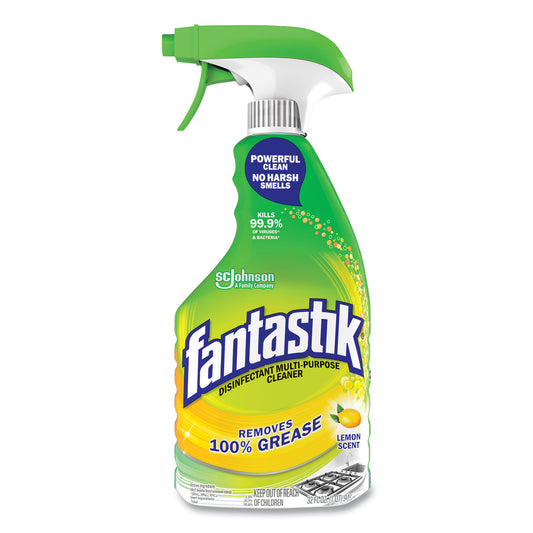 Fantastik Disinfectant Multi-Purpose Cleaner Lemon Scent, 32 oz Spray Bottle (366094EA)