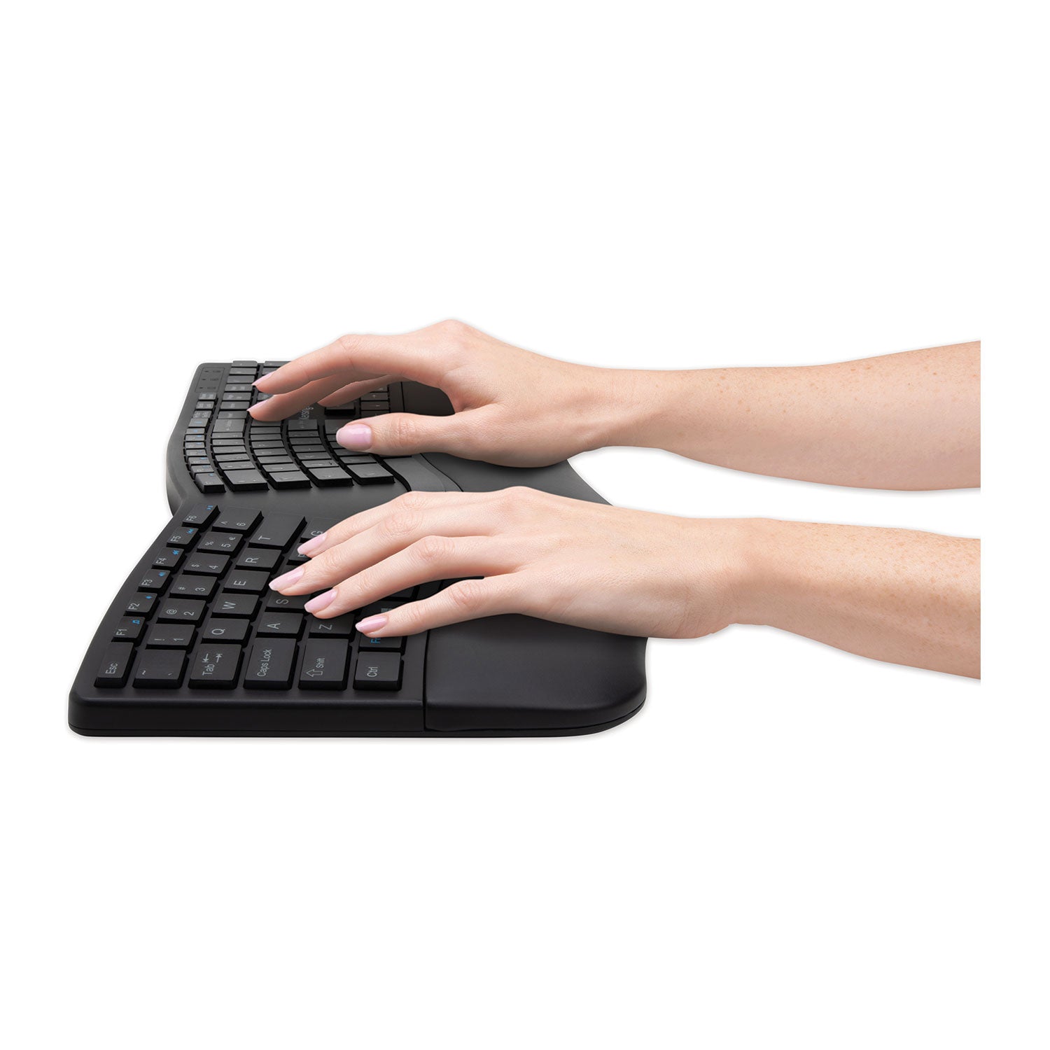 Kensington Pro Fit Ergo Wireless Keyboard, 18.98 x 9.92 x 1.5, Black (75401)