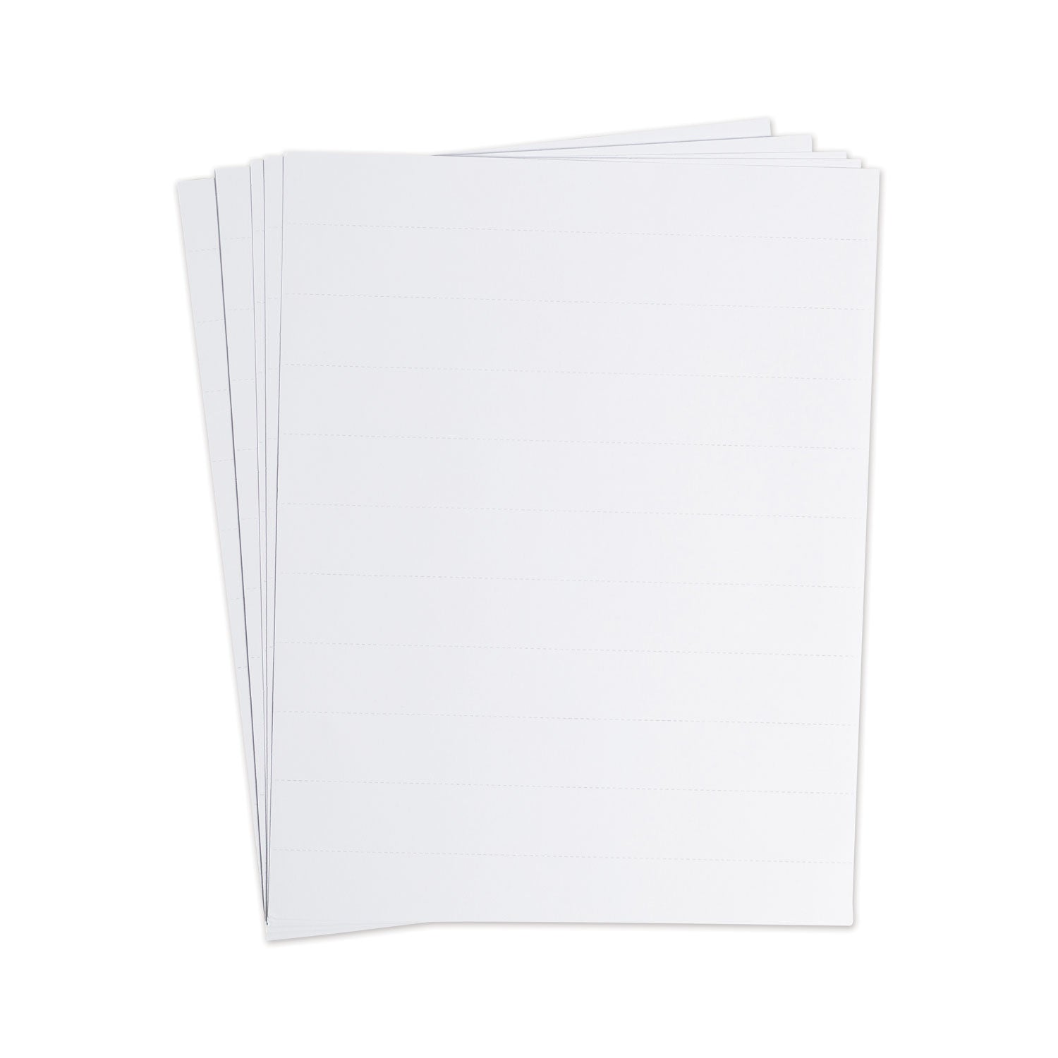 U Brands Data Card Replacement Sheet, 8.5 x 11 Sheets, Perforated at 1", White, 10/Pack (FM1615)